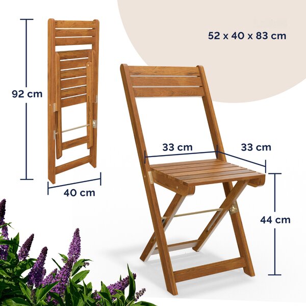 Balkonski set VITEK, 1+2, prirodna smeđa Casaria