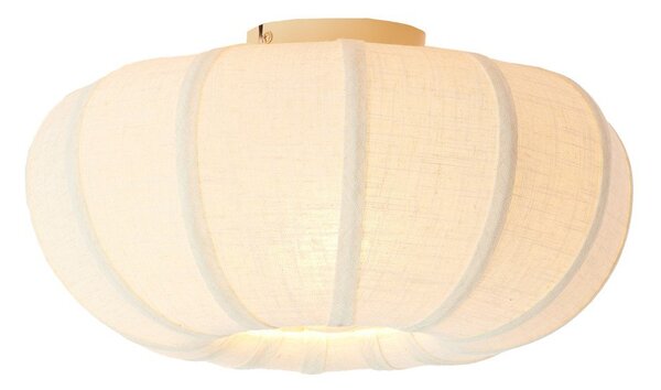 Krem stropna svjetiljka s tekstilnim sjenilom ø 40 cm Zosia – Light & Living
