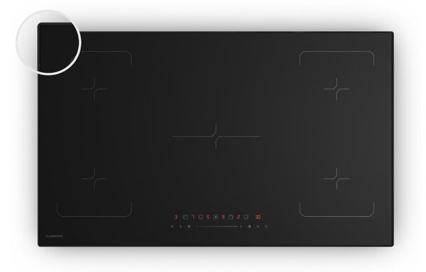 Klarstein Velaire indukcijska ploča za kuhanje, elegantna, minimalistička, snažna, 5 zona za kuhanje, 7200 W, 90 cm