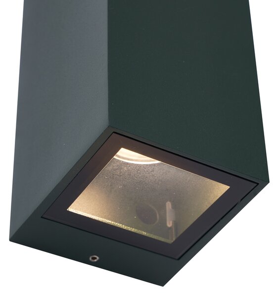 Moderna zidna svjetiljka tamnozelena 2 svjetla GU10 70mm IP54 - Baleno