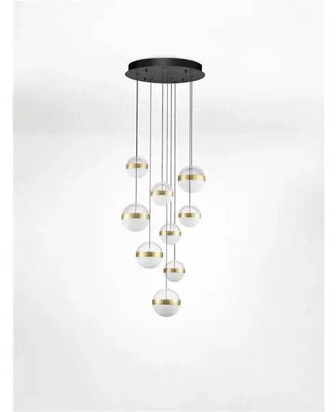 ALAZ LED LUSTER 9X CRNA/ZLATNA 81W 3000K IP20 TRIAC DIMABILNA NL9124121