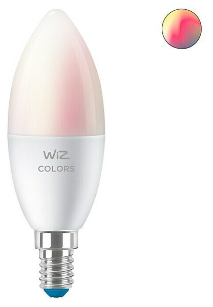 Philips Wiz LED Smart žarulja C37 (E14, Reguliranje: Može se prigušiti, RGBW, 470 lm, 4,6 W)