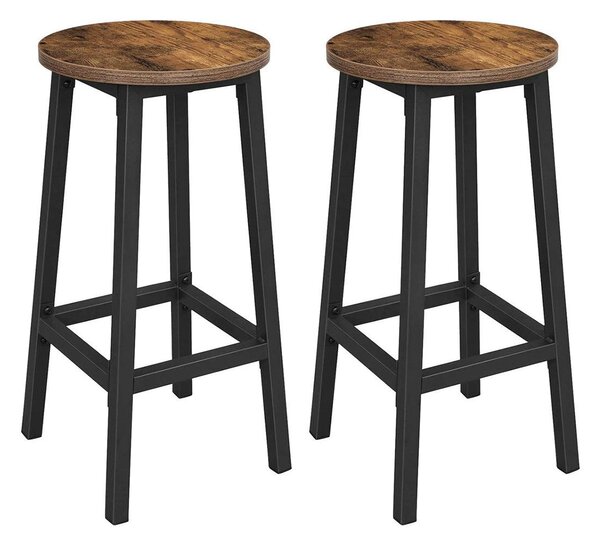 Barske stolice, set od 2 kuhinjske stolice s čvrstim čeličnim okvirom | VASAGLE