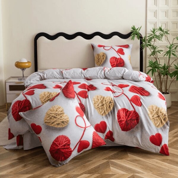 Posteljina od mikrovlakana VELHEART crveno Dimenzije posteljine: 2 kom 70 x 80 cm | 160 x 200 cm