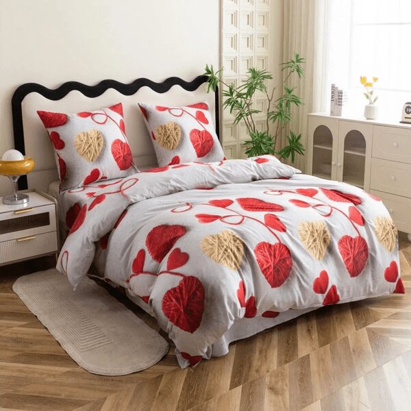 Posteljina od mikrovlakana VELHEART crveno Dimenzije posteljine: 2 kom 70 x 80 cm | 160 x 200 cm