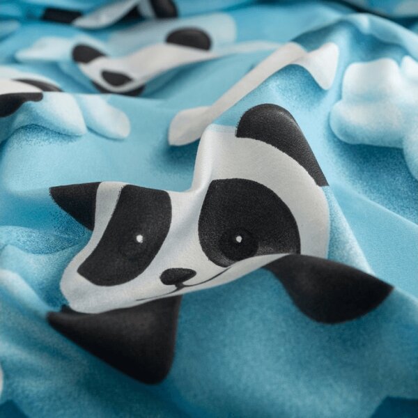 Posteljina od mikrovlakana SKY PANDA plava Dimenzije posteljine: 70 x 80 cm | 140 x 200 cm