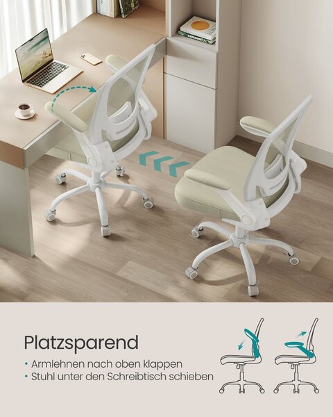 Ergonomska uredska stolica, boja zobene bež