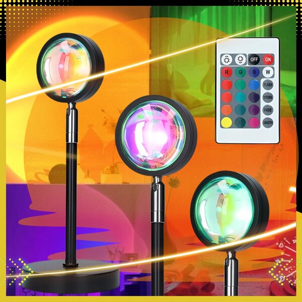 7W LED RGB tablica solarna svjetiljka i 27 cm USB projektor