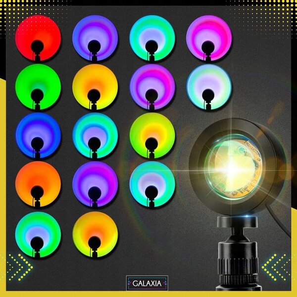 7W LED RGB tablica solarna svjetiljka i 27 cm USB projektor