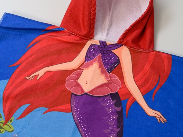 Dječji pončo SIRENA I RIBICE 60 x 90 cm Dimenzije: 60 x 90 cm