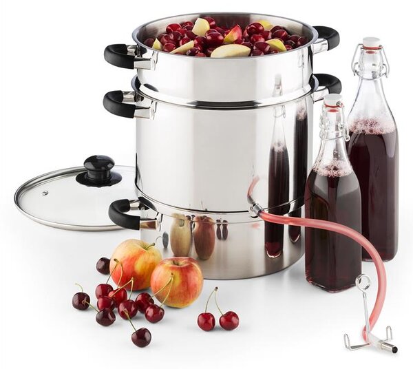 Klarstein Applebee električni parni sokovnik 1500W Ø25cm 8 litara nehrđajući čelik