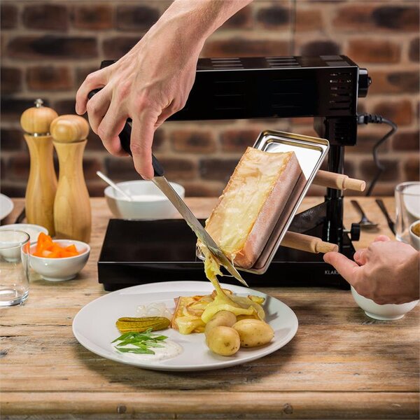Klarstein Appenzell 2G tradicionalni Raclette grill 600 W, samostojeći, crni