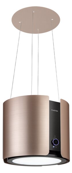 Klarstein Skyfall Smart, otočna napa, Ø 45 cm, recirkulacija, 402 m³ / h, LED, zlatna