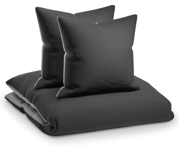 Sleepwise Soft Wonder-Edition, posteljina, 155 x 200 cm, tamno siva / svijetlo siva