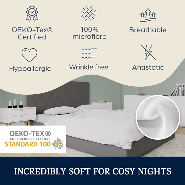 Sleepwise Soft Wonder-Edition, jastučnice, set od 2 komada, 40 × 80 cm, mikrofibra