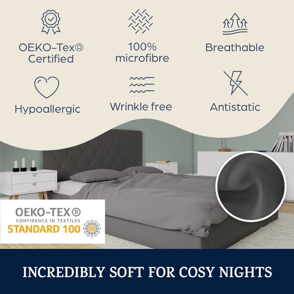 Sleepwise Soft Wonder-Edition, jastučnice, set od 2 komada, 40 × 80 cm, mikrofibra