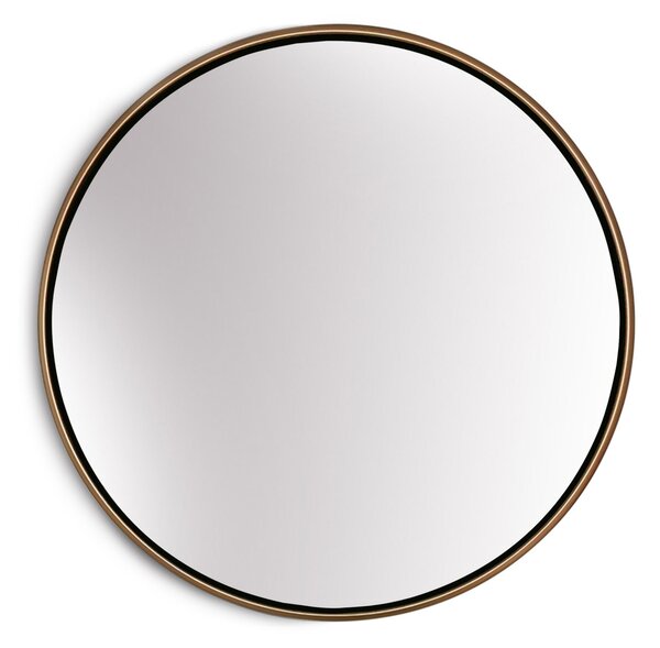 Casa Chic Fournier Zidno ogledalo s metalnim okvirom okruglo Ø 80 cm