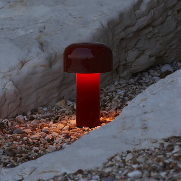 FLOS Flos Bellhop LED punjiva stolna lampa, crvena, 21 cm, prigušiva, IP54, prigušiva, Crvena, Dnevni boravak/blagovaonica, Plastika