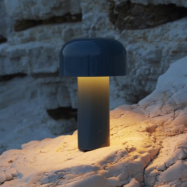FLOS Flos Bellhop LED punjiva stolna lampa, plava, 21 cm, prigušiva, IP54, prigušiva, Plava, Dnevni boravak/blagovaonica, Plastika
