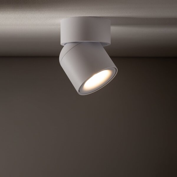 Nowodvorski Lighting Stropni reflektor Oscar, bijeli, aluminij, visina 13,5 cm, GU10, prigušiva, Bijela, Aluminij