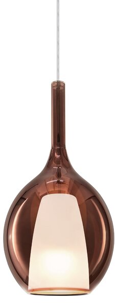 IDEAL LUX Viseća lampa Ideal Lux Kalique 2, bakrene boje, Ø 18 cm, prigušiva, Bakar, Dnevni boravak/blagovaonica, Plastika