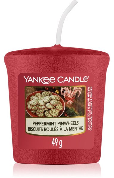 Yankee Candle Peppermint Pinwheels mala mirisna svijeća bez staklene posude 49 g