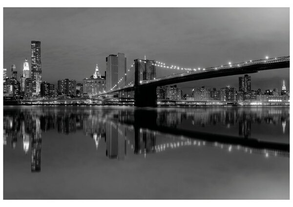 Fototapeta crno-bijeli most u Manhattanu