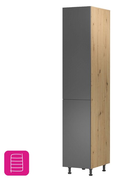Zondo.hr Kuhinjski ormarić za namirnice D40SP Langari (hrast artisan + siva mat) (L). 1016899