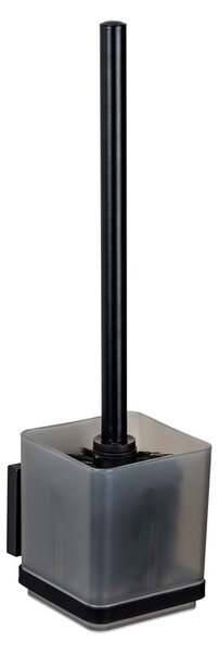 Crna plastična samoljepljiva WC četka Quadro – Wenko