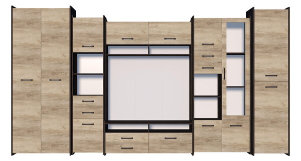 Set za dnevni boravak Moledo (sivi hrast + hrast canterbury)