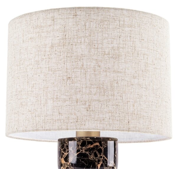 Stolne Lampa Lucande, Marcella, Bež, Dnevna soba, Tkanina / tekstil, Moderan