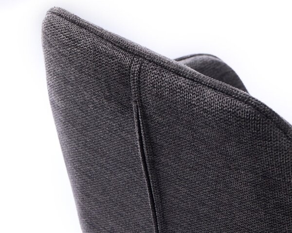 Tamno siva podstavljena barska stolica podesive visine/s naslonima za ruke (visine sjedala 65 cm) Nolan – Unique Furniture