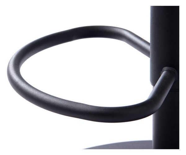 Tamno siva podstavljena barska stolica podesive visine/s naslonima za ruke (visine sjedala 65 cm) Nolan – Unique Furniture