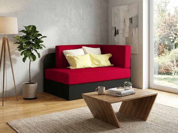 Mala raztegljiva sofa ROSA, crvena/crna