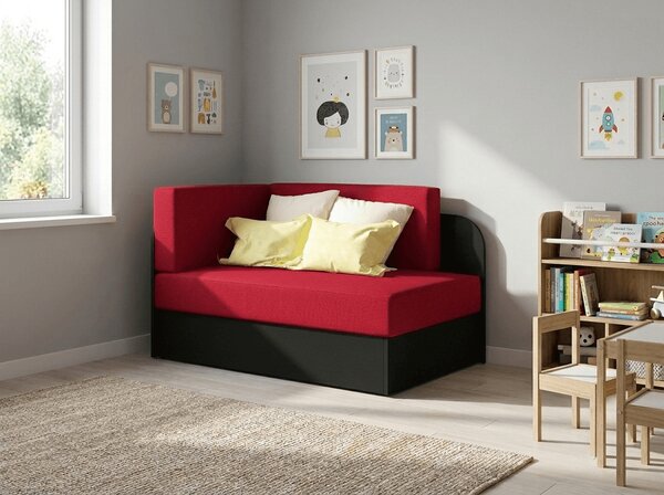 Mala raztegljiva sofa ROSA, crvena/crna