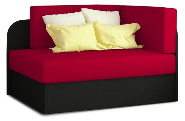 Mala raztegljiva sofa ROSA, crvena/crna
