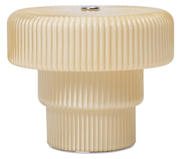 Stolne Lampa ferm LIVING, Ripple, prigušiv, Bež, Dnevna soba, Staklo