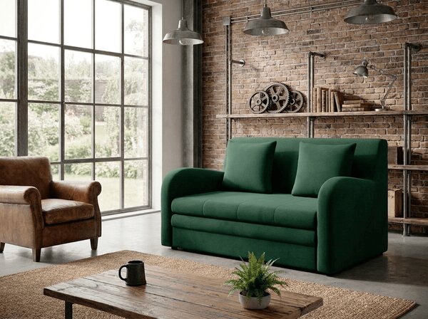 Dvostruka na razvlačenje sofa ARIO NUBE, tamno zelena