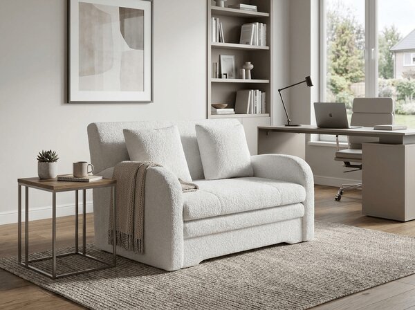 Razvlačiva dvosjedna sofa ARIO ROYAL, bijela