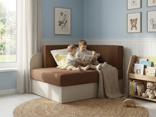 Mala sklopiva sofa ROSA, smeđa/bež