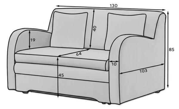 Dvostruka na razvlačenje sofa ARIO NUBE, tamno zelena