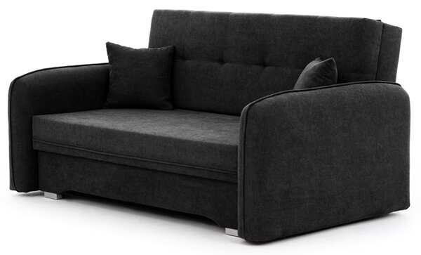 Rasklopiva dvosjedna sofa LAINE, crna