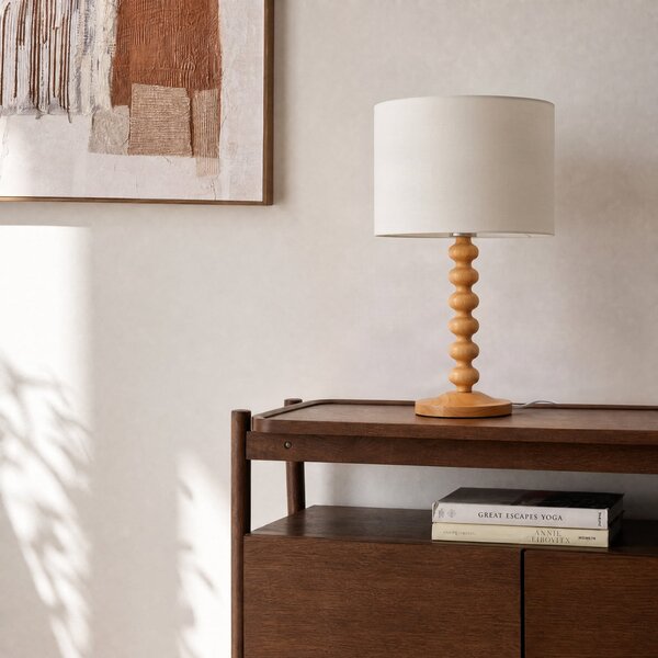 Stolne Lampa Lucande, Karlie, Bijela, Drvo