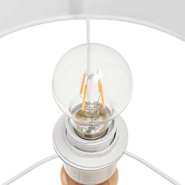 Stolne Lampa Lucande, Karlie, Bijela, Drvo