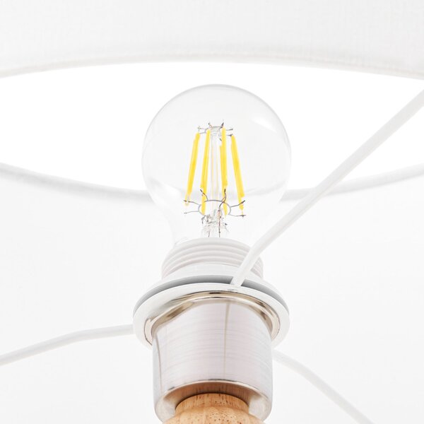 Podne Lampa Lucande, Karlie, Bijela, Drvo