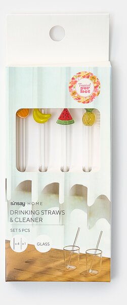 Sinsay - Set slamki s četkom za čišćenje s motivom voća 5 pack