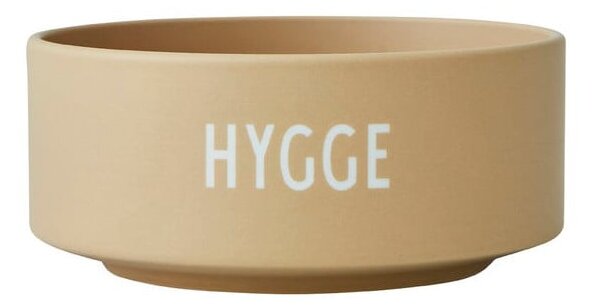 Bež porculanska zdjela Design Letters Hygge, ø 12 cm
