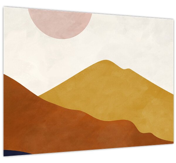 Staklena slika - Akvarel planine N⁰1 (70x50 cm)