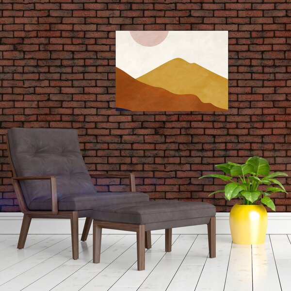 Staklena slika - Akvarel planine N⁰1 (70x50 cm)