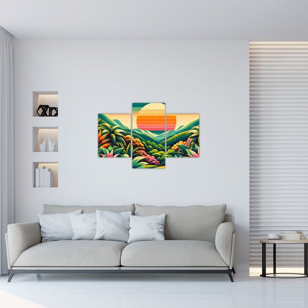 Slika - Šareni zalazak sunca (90x60 cm)